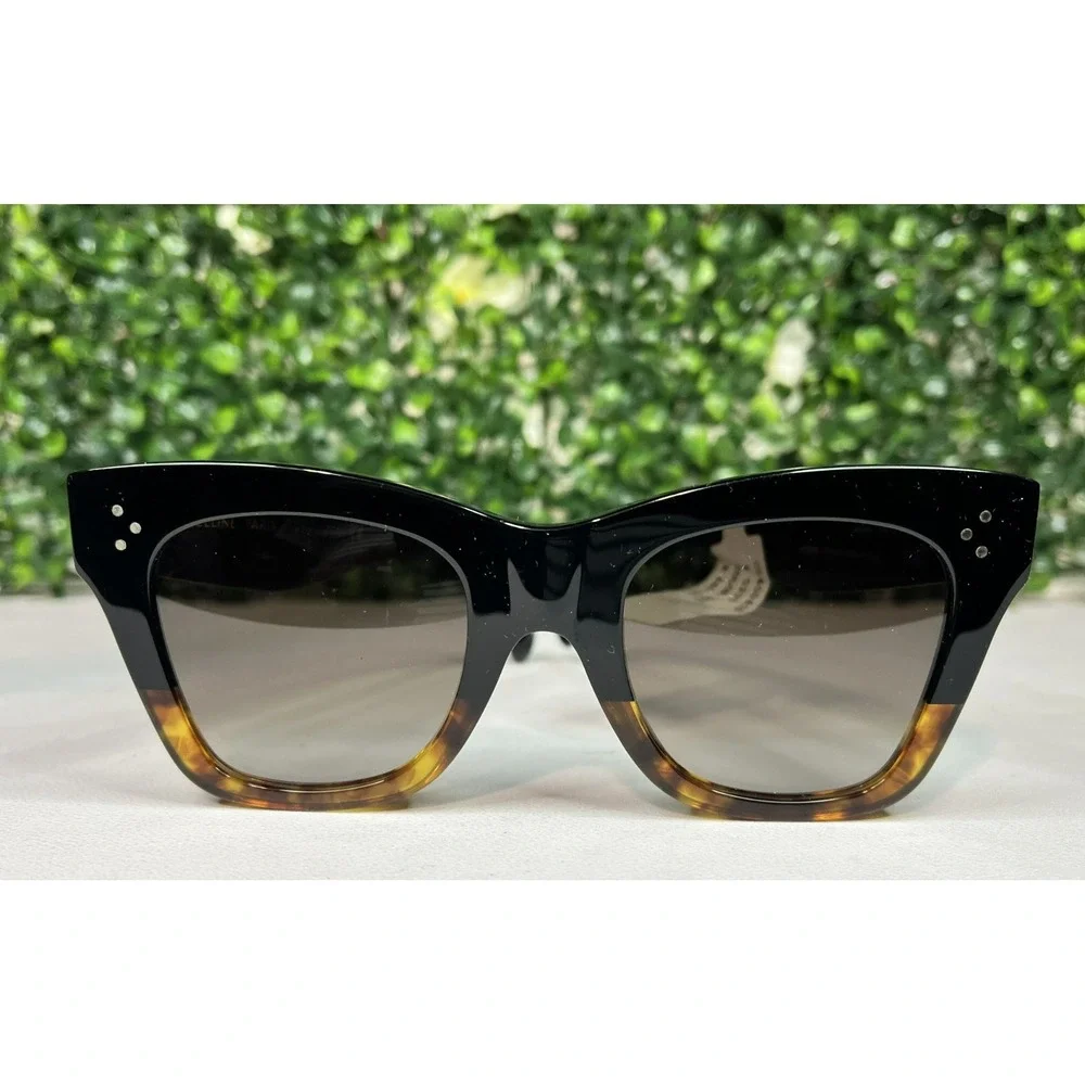 CELIINE CL4004IN 05K Women Black Square Polarized Sunglasses 50-22-150